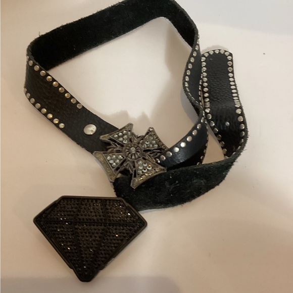 Cache leather belt and buckle - Picture 3 of 5